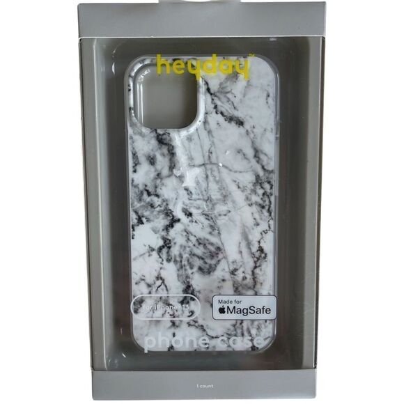 Heyday Phone Case for Apple iPhone 13 with MagSafe - White Marble - New in Box - Picture 1 of 4